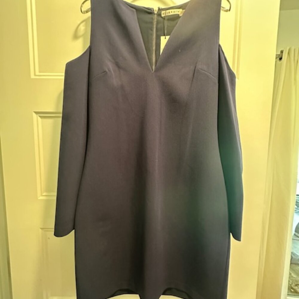 Alice + Olivia Navy Dress with Open Shoulders